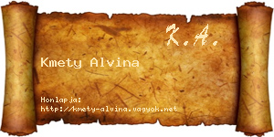 Kmety Alvina névjegykártya